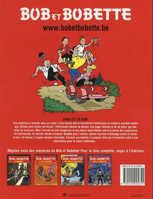 Verso de l'album Bob et Bobette Tome 320 Fanfreluche l'invincible