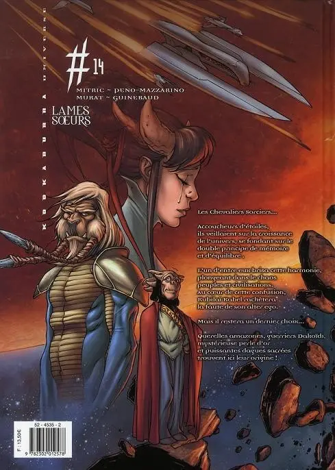 Verso de l'album Kookaburra Universe Tome 14 Lames sœurs