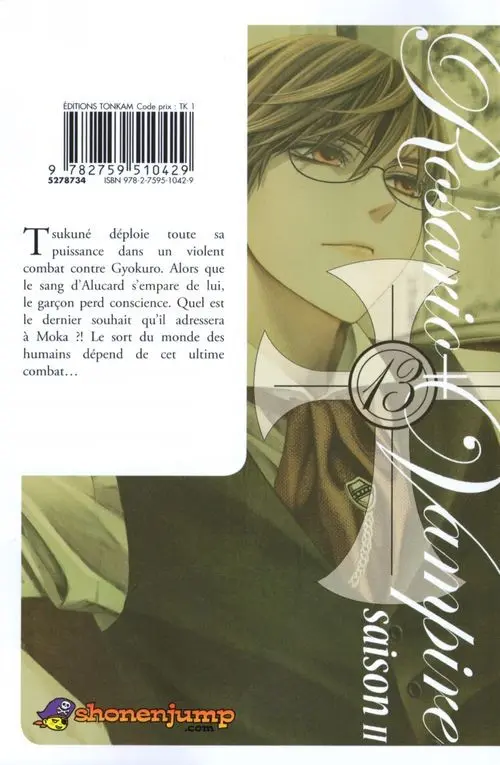 Verso de l'album Rosario + Vampire 13