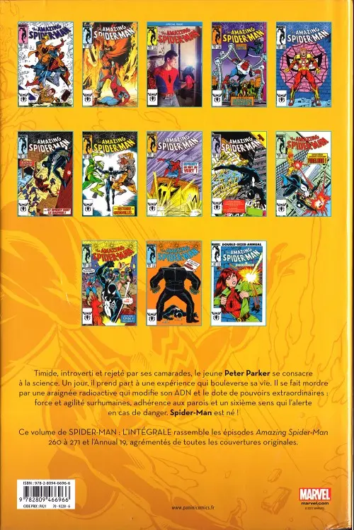 Verso de l'album Spider-Man - L'Intégrale Tome 23 1985