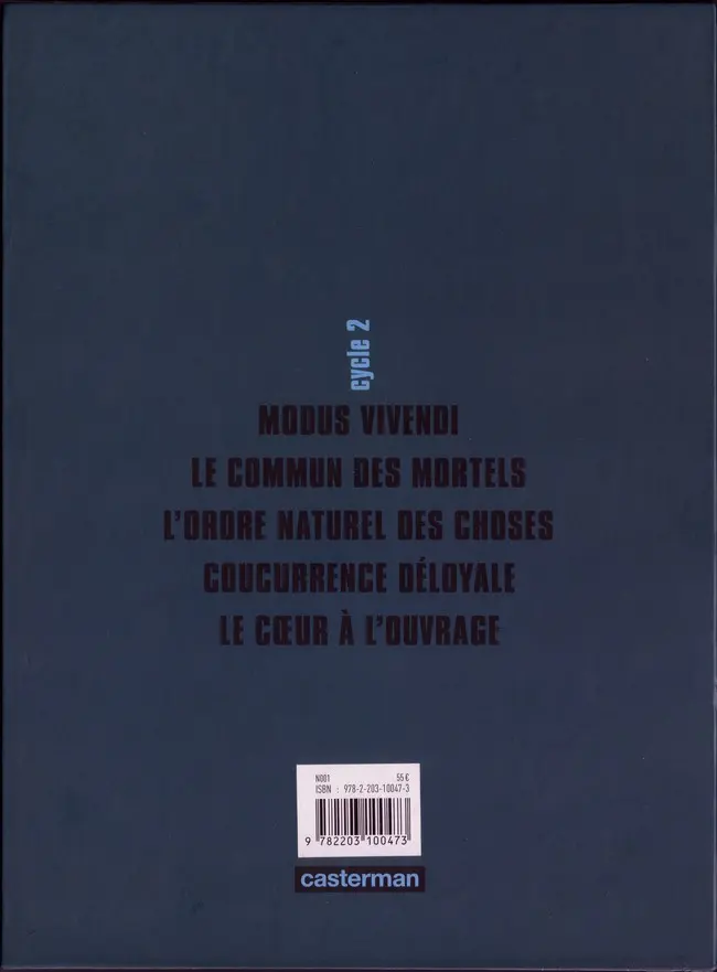 Verso de l'album Le Tueur Cycle 2