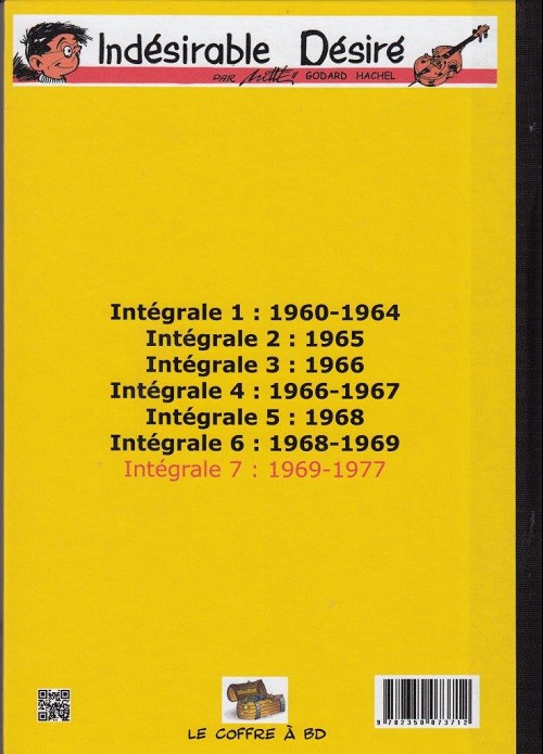 Verso de l'album L'indésirable Désiré Intégrale 7 1969-1977