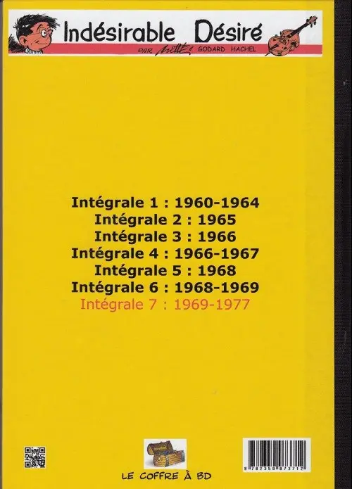 Verso de l'album L'indésirable Désiré Intégrale 7 1969-1977