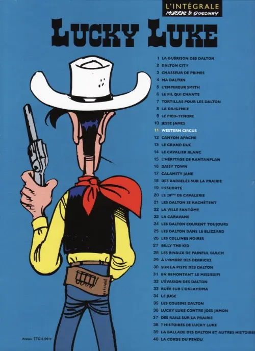 Verso de l'album Lucky Luke Tome 11 Western Circus