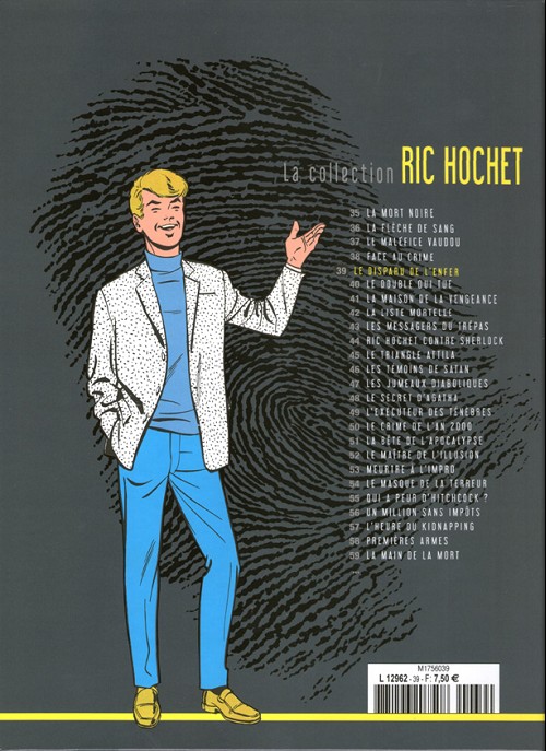 Verso de l'album Ric Hochet La collection Tome 39 Le disparu de l'enfer