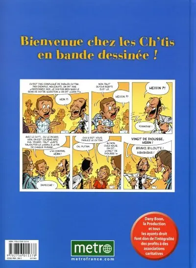 Verso de l'album Bienvenue chez les Ch'tis