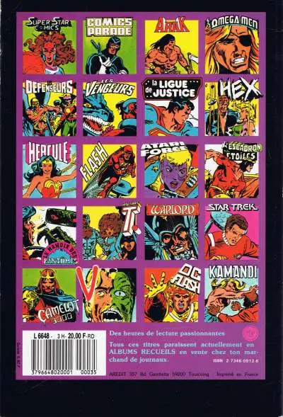 Verso de l'album Comics Parade Album N° 3