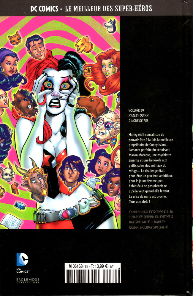 Verso de l'album DC Comics - Le Meilleur des Super-Héros Volume 89 Harley Quinn - Dingue de toi