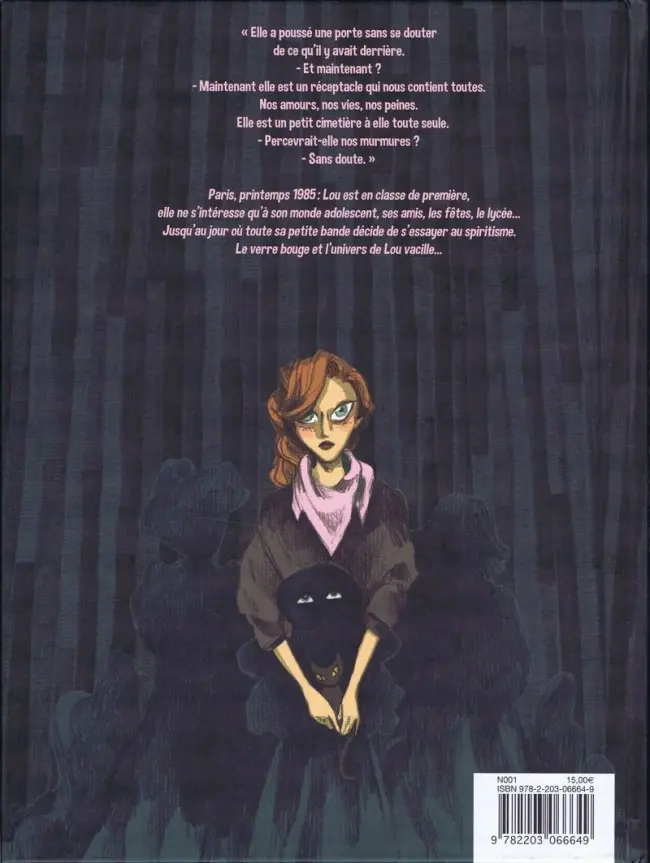 Verso de l'album Bouche d'Ombre Tome 1 Lou 1985