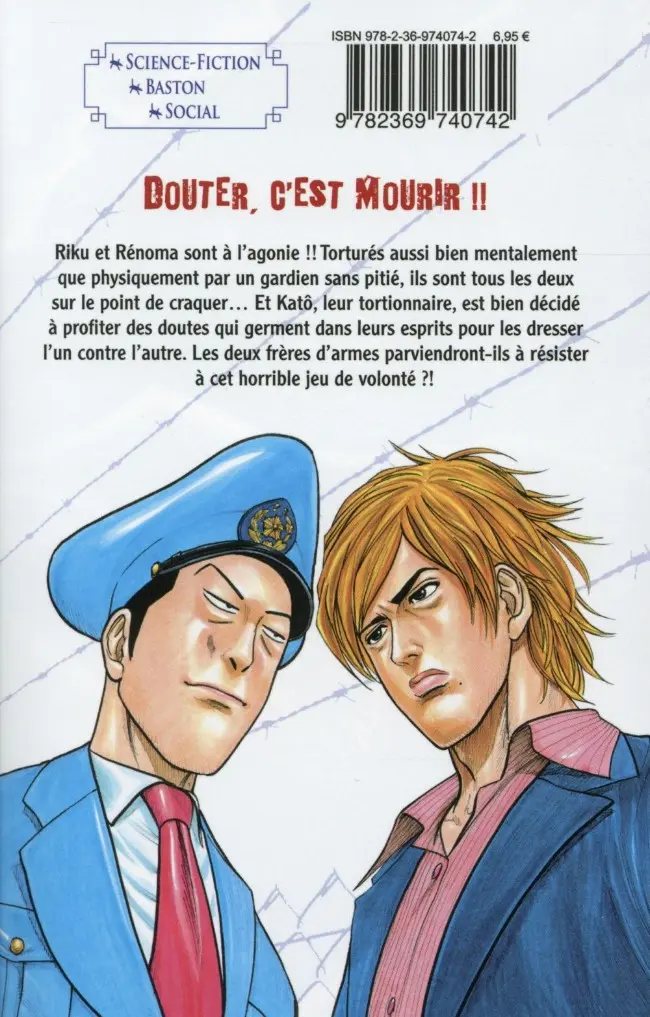 Verso de l'album Prisonnier Riku 11 Justice corrompue