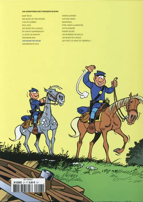 Verso de l'album Les Tuniques Bleues La Collection (Dupuis) Tome 32 Les bleus en folie