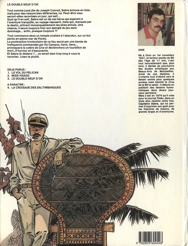 Verso de l'album Capitaine Sabre Tome 3 Le double neuf d'or
