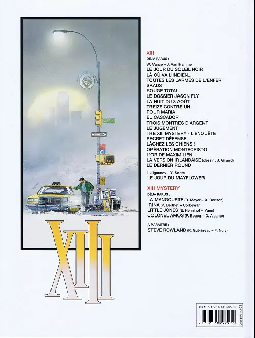 Verso de l'album XIII Tome 14 Secret défense