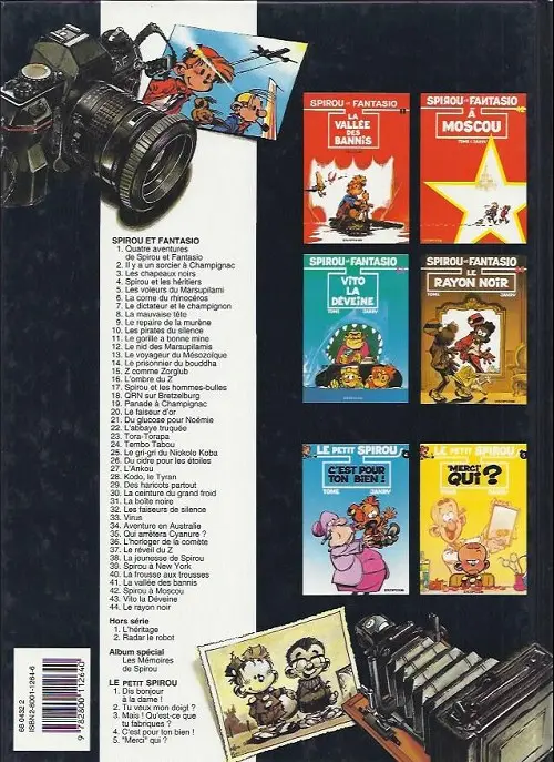Verso de l'album Spirou et Fantasio Tome 36 l'horloger de la comète