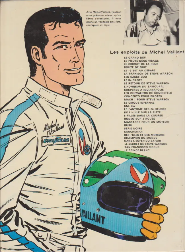 Verso de l'album Michel Vaillant Tome 4 Route de nuit