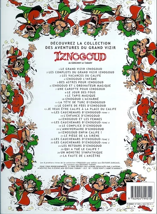 Verso de l'album Iznogoud Tome 23 Les cauchemars d'Iznogoud