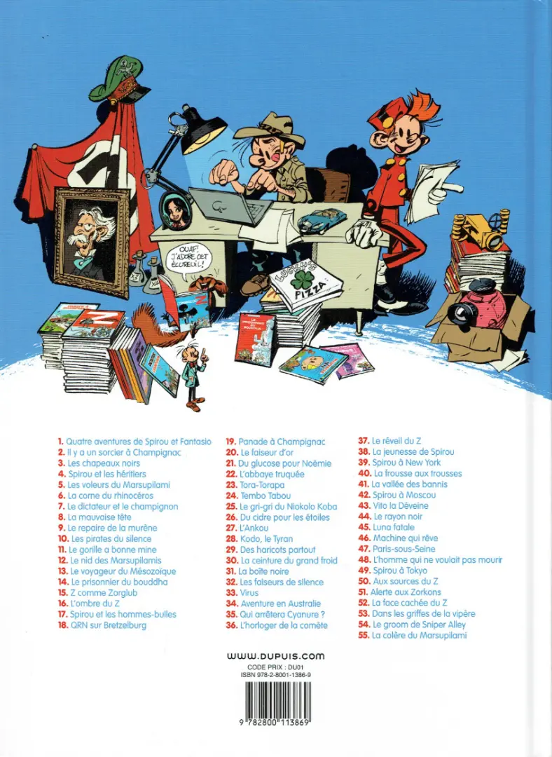 Verso de l'album Spirou et Fantasio Tome 37 Le réveil du Z