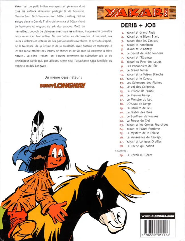 Verso de l'album Yakari Tome 5 Yakari et le grizzly