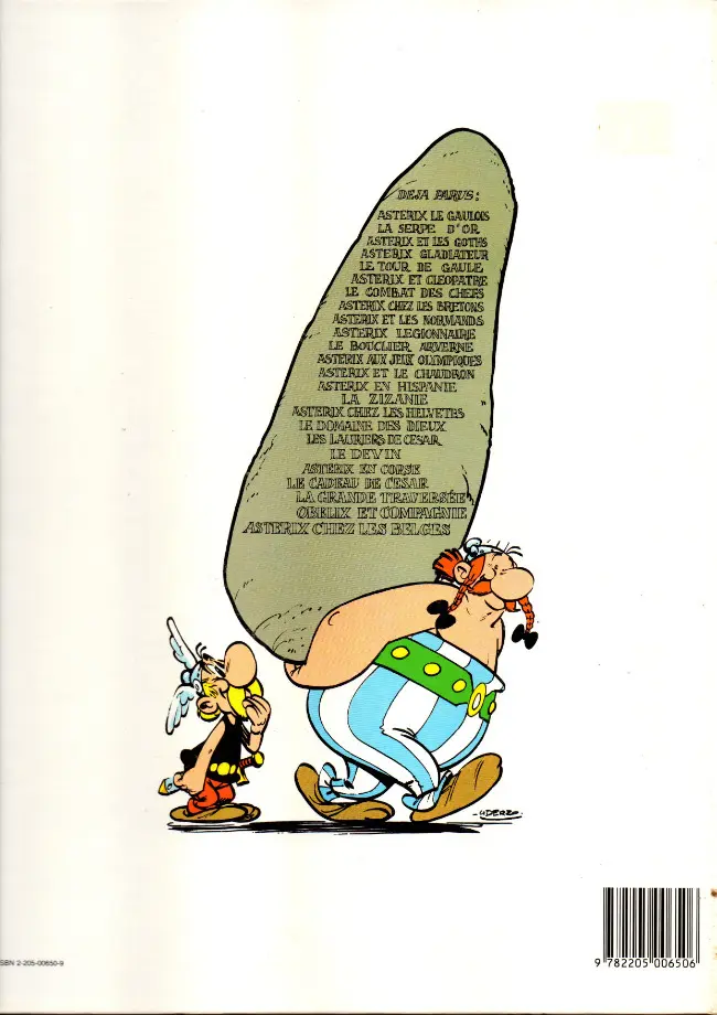 Verso de l'album Astérix Tome 19 Le devin