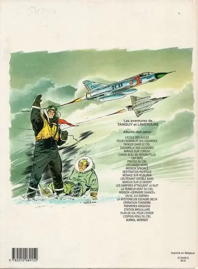 Verso de l'album Tanguy et Laverdure Tome 22 Station brouillard