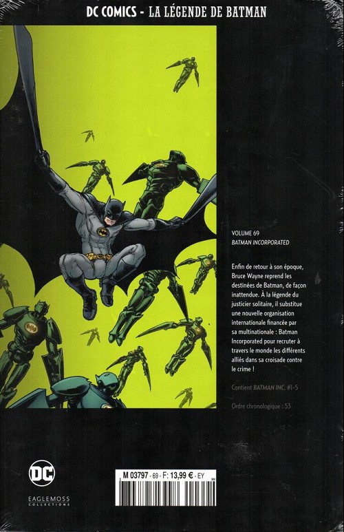 Verso de l'album DC Comics - La Légende de Batman Volume 69 Batman incorporated