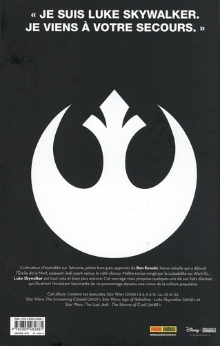 Verso de l'album Star Wars : Je suis Luke Skywalker