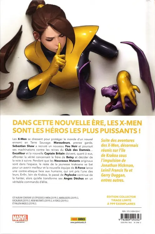 Verso de l'album Dawn of X Volume 03
