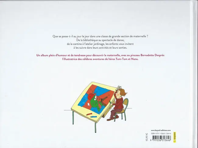 Verso de l'album Vive la maternelle