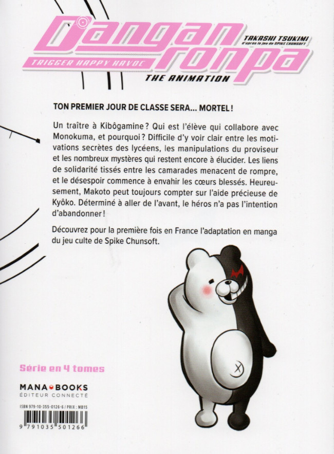 Verso de l'album Danganronpa - Trigger Happy Havoc 3