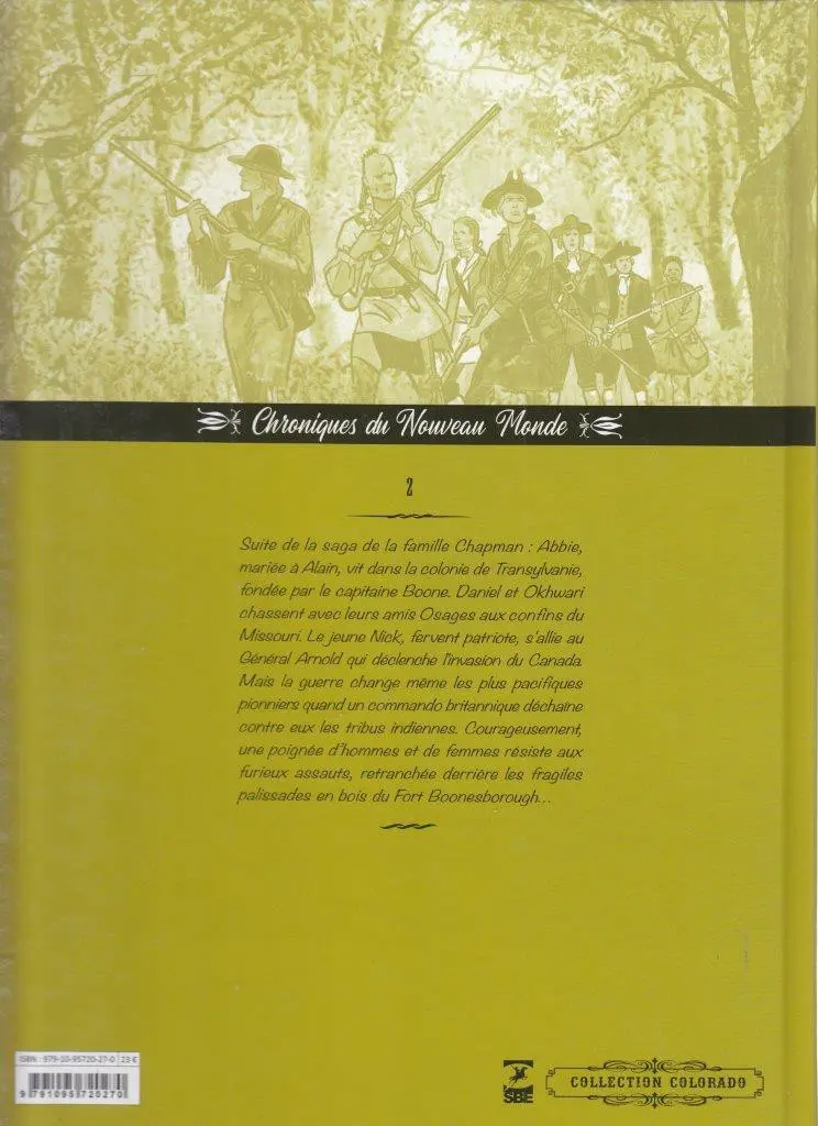 Verso de l'album Chroniques du nouveau monde 2 Kentucky river