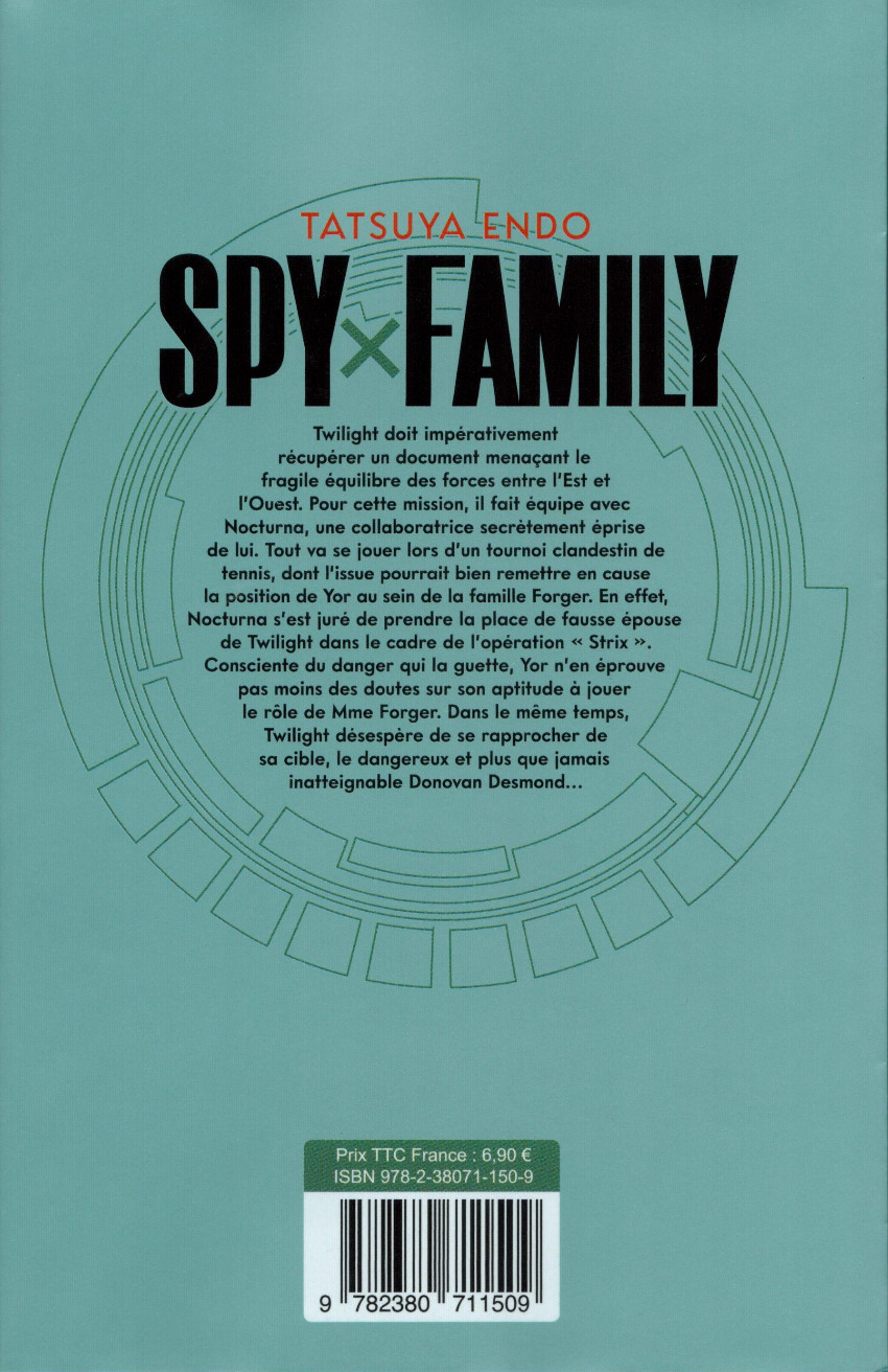 Verso de l'album Spy x Family 6
