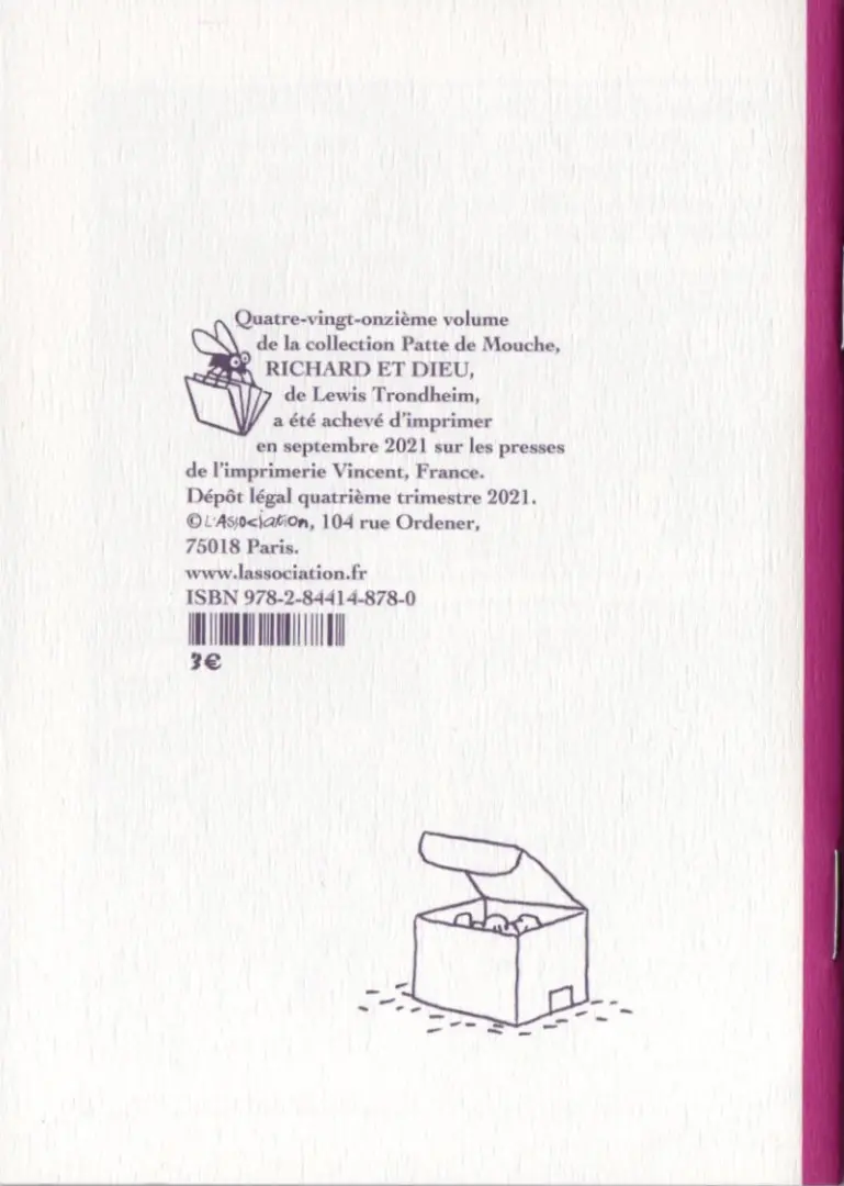 Verso de l'album Richard Tome 5 Richard et Dieu