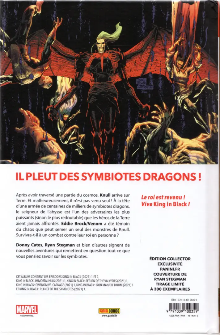Verso de l'album King in black Volume 1/4