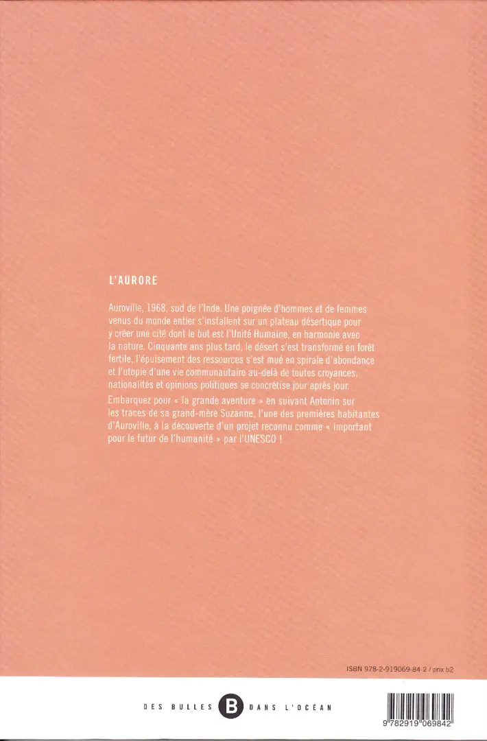 Verso de l'album L'aurore