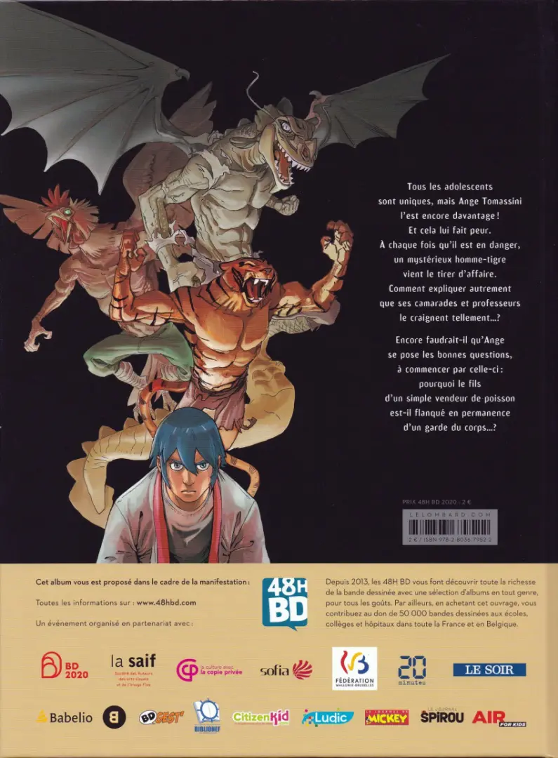 Verso de l'album Klaw Tome 1 Éveil