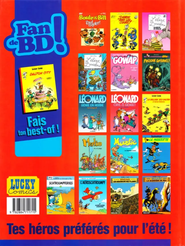Verso de l'album Lucky Luke Tome 34 Dalton city