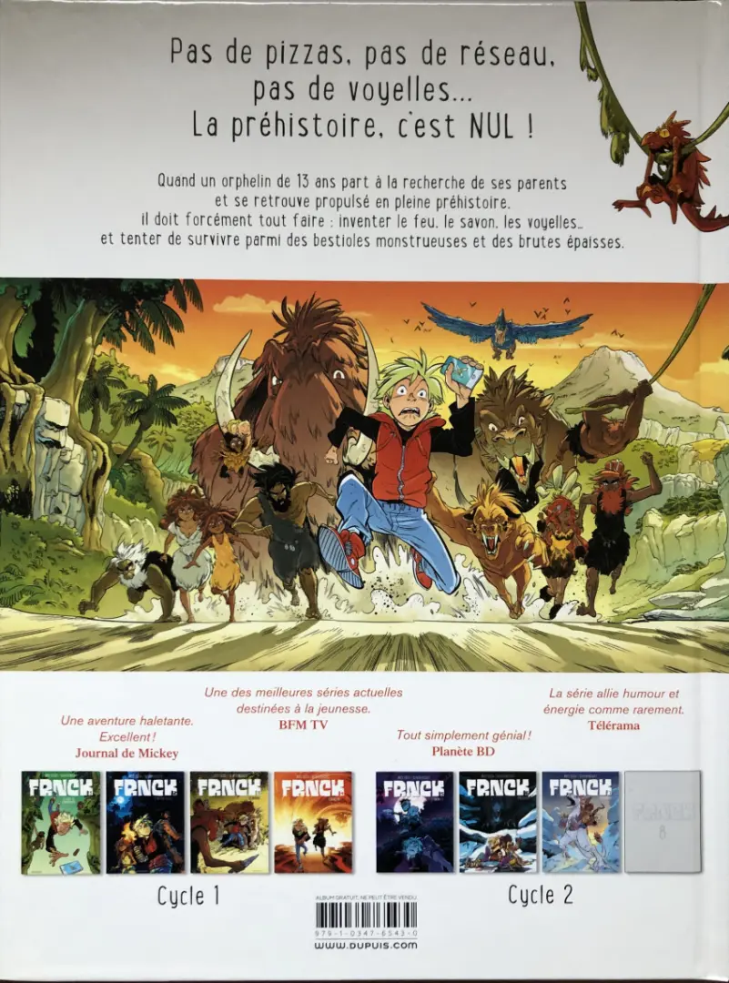 Verso de l'album Frnck Tome 1 Le début du commencement