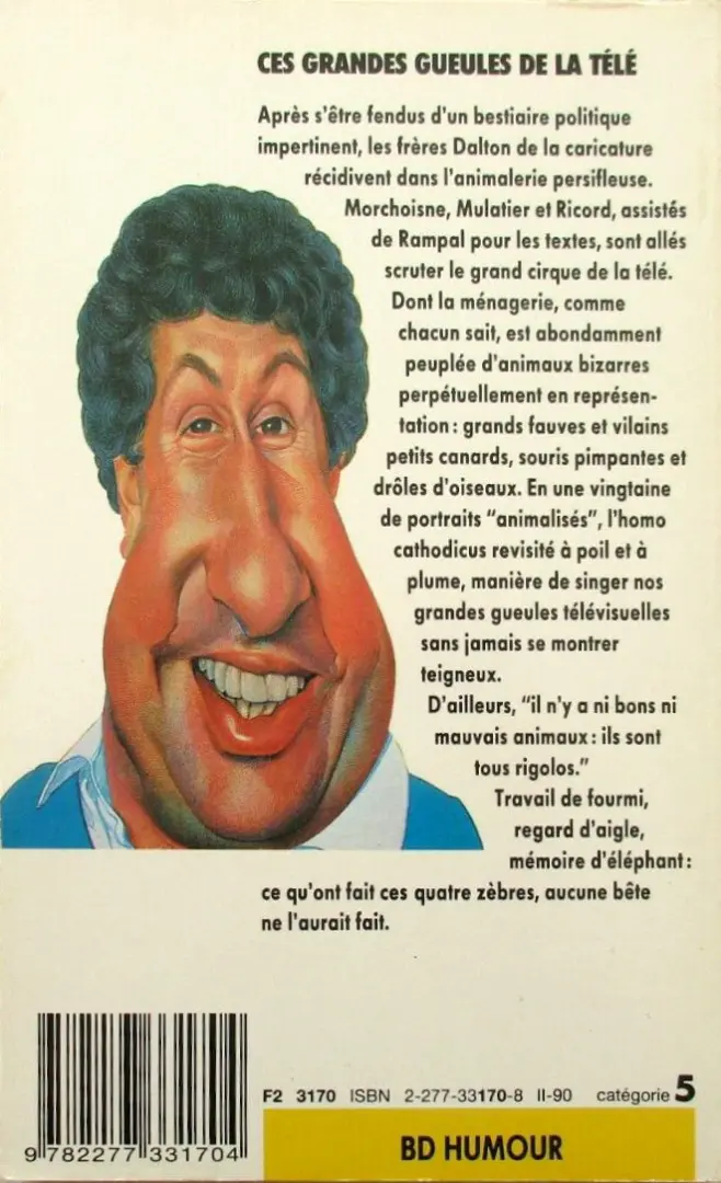Verso de l'album Les grandes gueules Ces grandes gueules de la télé