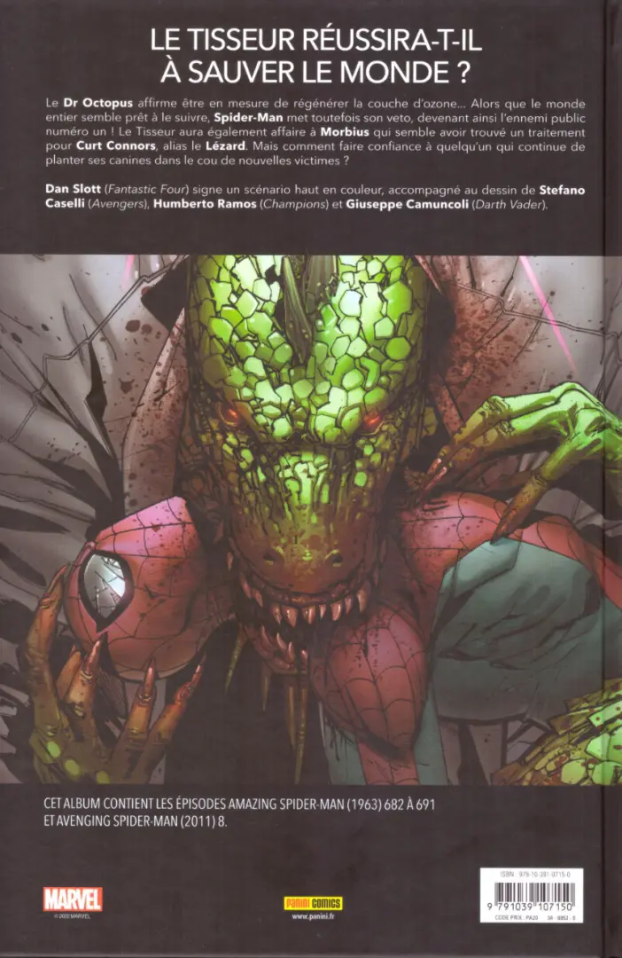 Verso de l'album Spider-Man Tome 5 Fins du Monde