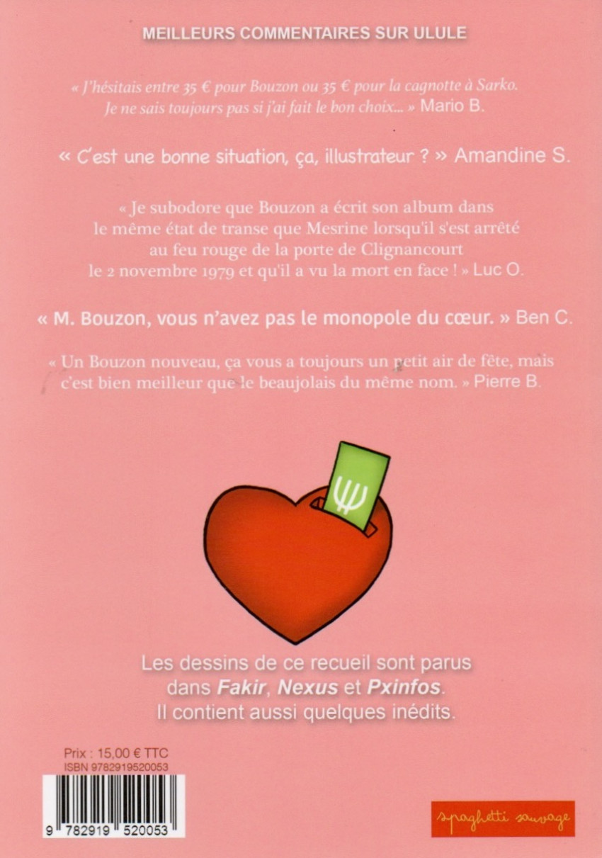 Verso de l'album Richesse du coeur
