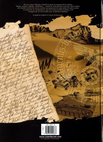 Verso de l'album Corpus Hermeticum Tome 3 Les larmes du désert