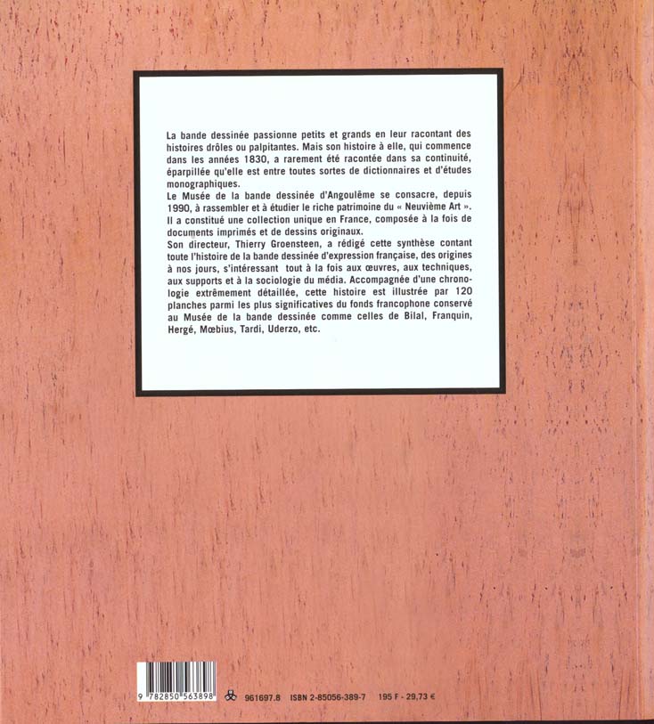 Verso de l'album Astérix, Barbarella & Cie Trésors du musée de la bande dessinée d'Angoulême