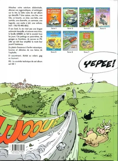 Verso de l'album Les damnés de la route Tome 7 2 chevaux sur la soupe