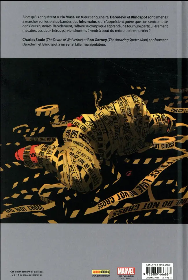 Verso de l'album Daredevil Tome 3 Art macabre