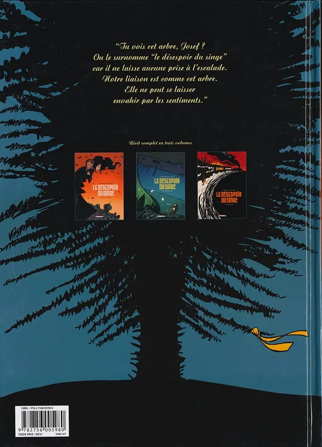Verso de l'album Le Désespoir du singe Tome 3 Le dernier vœu
