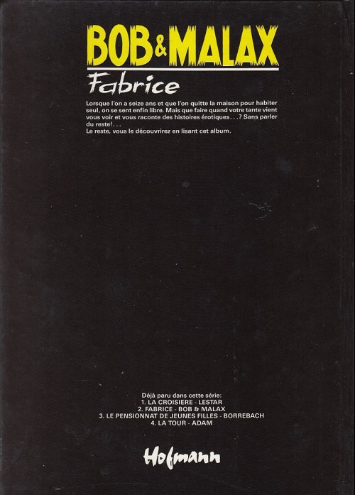Verso de l'album Fabrice