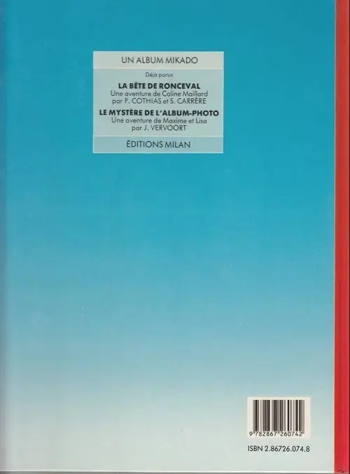 Verso de l'album Les aventures de Fred et Alfred Tome 1 Le singe