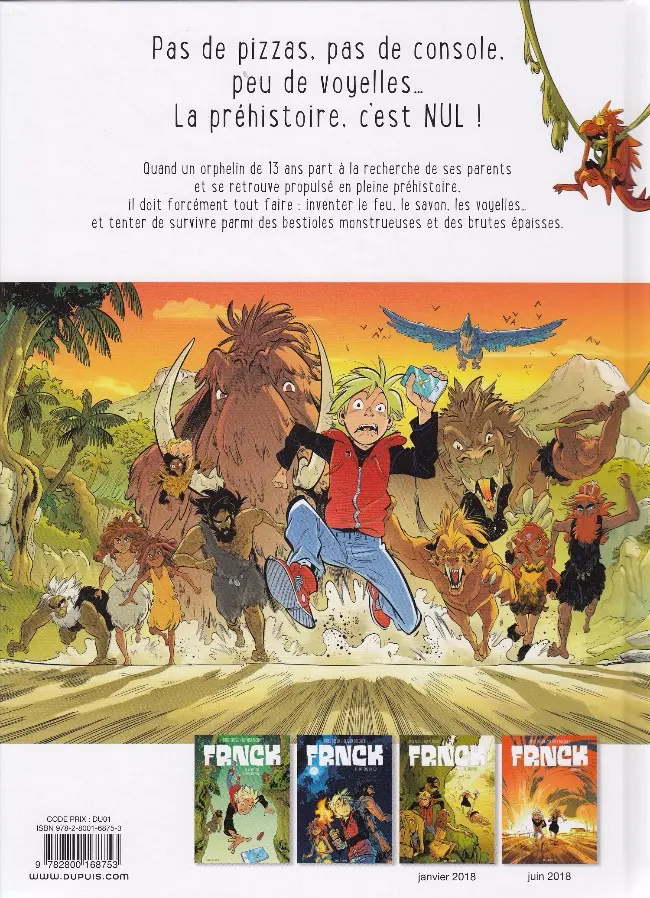 Verso de l'album Frnck Tome 2 Le baptême du feu