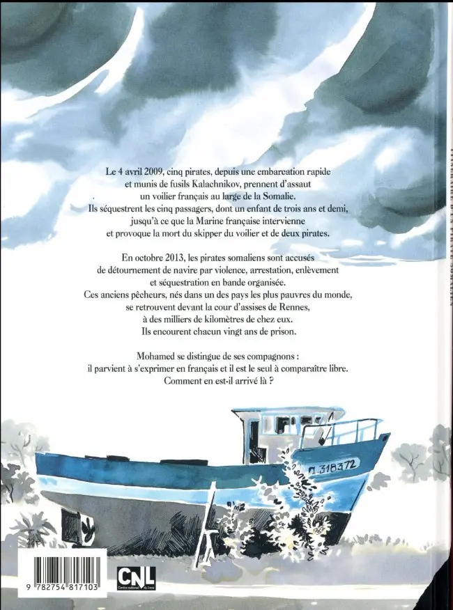 Verso de l'album L'Homme aux bras de mer - Itinéraire d'un pirate somalien