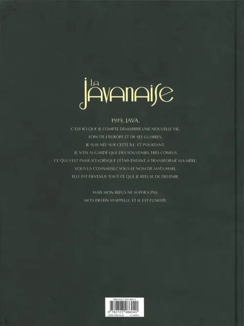 Verso de l'album La Javanaise Tome 1 La Fille de Mata Hari